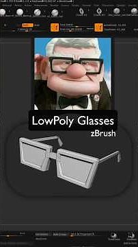 How to make simple Lowpoly glasses 👓 in zBrush! Nice Speedy Mini Tutorial
