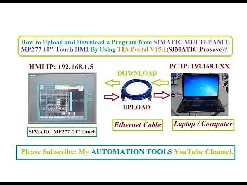 How to Upload and Download a Program from SIMATIC MP277 10'' Touch HMI By Using TIA Portal V15.1?