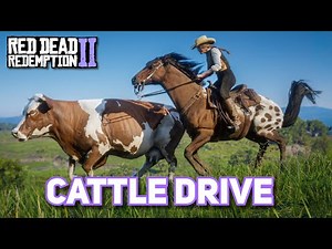 MY RESCUED HORSE'S FIRST CATTLE DRIVE! - Red Dead Redemption 2 Realistic Roleplay | Pinehaven