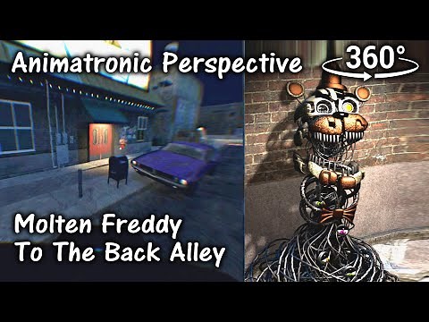 360°| FNAF6 Molten Freddy to the Back Alley - Animatronic Perspective [SFM] (VR Compatible)