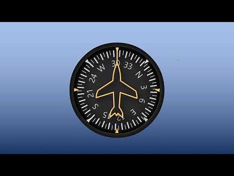 Aircraft heading indicator animation tutorial
