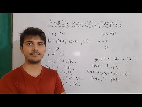 ftell() , rewind() and fseek() function in c | file handling in c : part 6