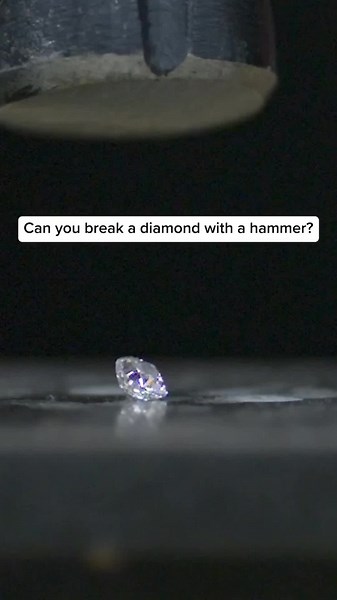 Can you break a diamond with hammer 🔨💎? #science #diamond #dudeperfect #forscience #foryou