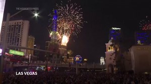 Las Vegas welcomes 2025 with massive fireworks show