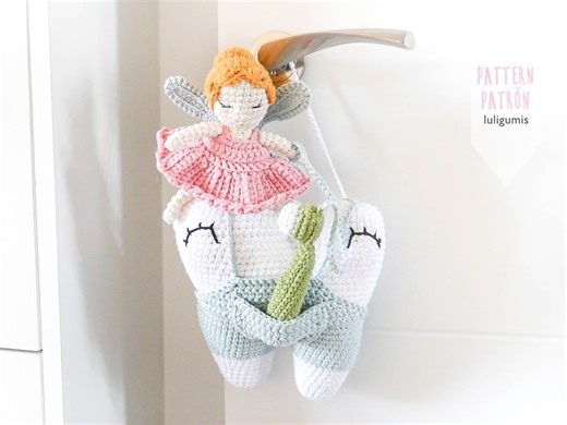 Tooth Fairy Crochet Pattern: Amigurumi Pillow With Pocket (PDF Pattern) - Etsy