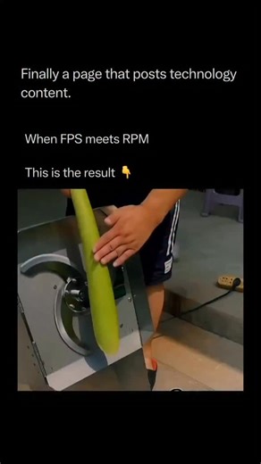 Artificial Intelligence • Technology on Instagram: "Follow @Techs to learn more about the technology world everyday! When the speed of a camera (FPS, or Frames Per Second) perfectly matches the speed of a spinning object (RPM, or Revolutions Per Minute), you witness a stunning optical illusion: the object appears completely frozen in mid-air. This happens because the camera captures the rotating object at the exact same point in its cycle for every single frame, making its motion disappear. It’s