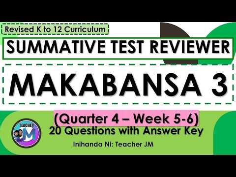 MAKABANSA 3 Quarter 4 Summative Test Reviewer Week 5-6 REVISED KTO12