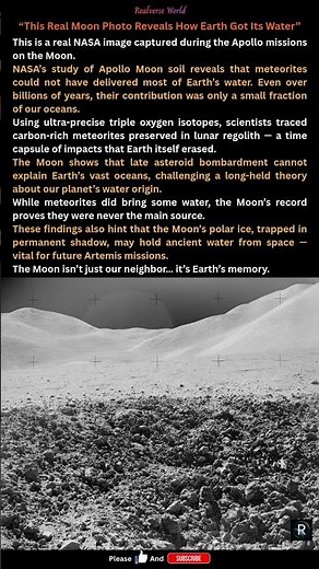 How the Moon Reveals Earth’s Water Origin 🌙💧 #spaceexploration #space #earth #spacefacts #moon
