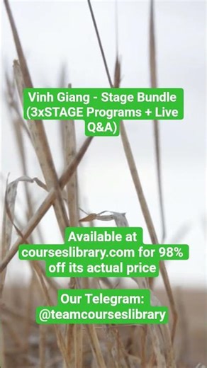 (HAVE)Vinh Giang - Stage Bundle (3xSTAGE Programs + Live Q&A)
