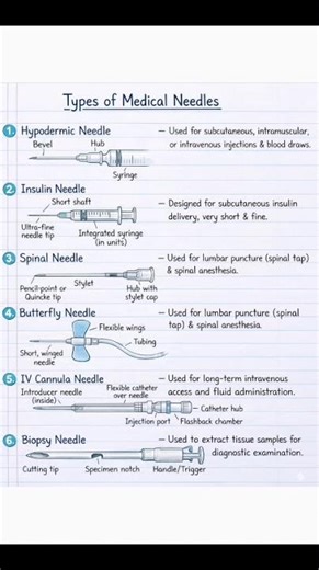Types of Medical Needles Explained | Hypodermic, Insulin, Spinal, IV Cannula & Biopsy Needle