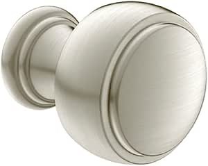 Moen Weymouth Brushed Nickel 1.32" Brass Cabinet or Drawer Knob, YB8405BN