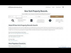 New York Property Records (Search Real Estate / Tax Record By Owner Name or Address).