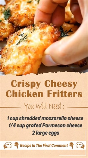 Crispy Cheesy Chicken Fritters Ingredients: 2 cups cooked chicken, finely chopped or shredded 1 cup shredded mozzarella cheese 1/4 cup grated Parmesan cheese 2 large eggs 1/4 cup all purpose flour 1/4 cup mayonnaise | Very Good Recipes