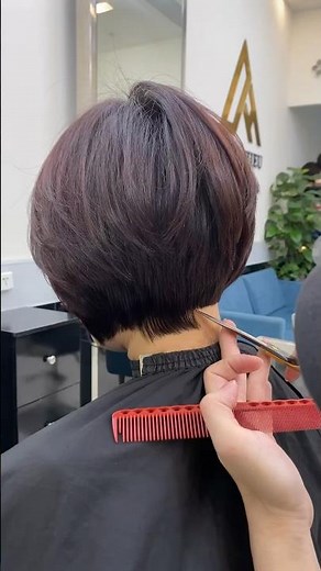 Dang Hieu. Kiểu tóc ngắn BoB Layer, mái thưa cho nữ Mặt Tròn.