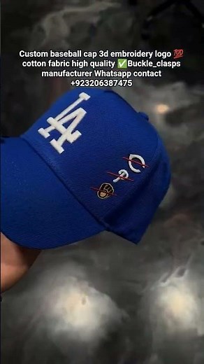 custom baseball cap 3d embroidery logo design high quality manufacturer