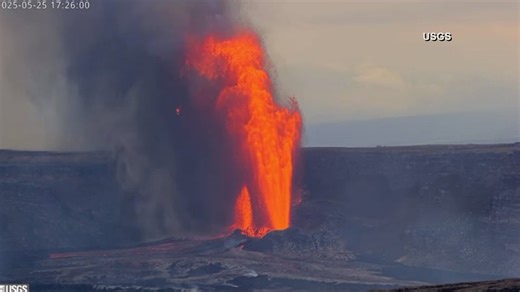New video shows eruption of Hawaiian volcano