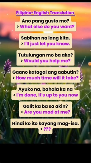 49K views · 891 reactions | Let's learn some Basic Filipino-English phrases #EnglishToFilipino #translation | Janes Lessons | Facebook