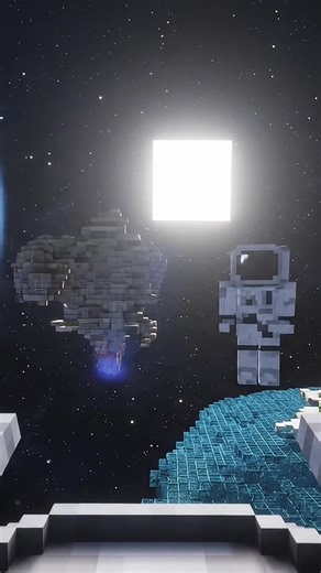 Minecraft Astronauts in Interstellar Adventure