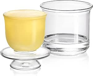 Hekeieon Butter Crock, Elegant Crystal Glass French Butter Dish for Fresh Spreadable Butter, Butter Keeper, Glass Butter Keeper to Leave On Counter, Transparent