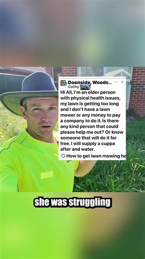 Answering a Facebook community group SOS for Free Mow Fridays #freemowfridays #timthelawnmowerman #satisfying