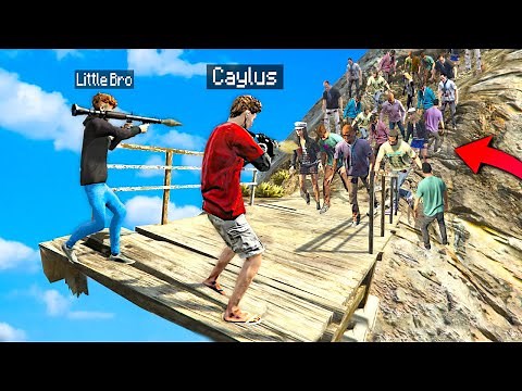 Escaping Biggest ZOMBIE HOARD In GTA 5 Roleplay..