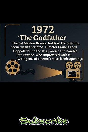 1972 – The Godfather’s Unscripted Cat Scene #GodFather #movie #moviefacts