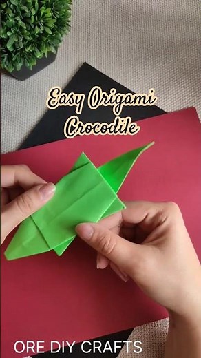 Easy Origami Crocodile Tutorial #origami #art #animals #diy