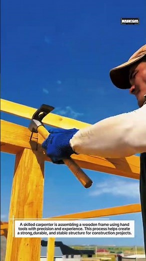 Amazing Carpentry Skills | Building a Strong Wooden Frame by Hand 🔨🪵