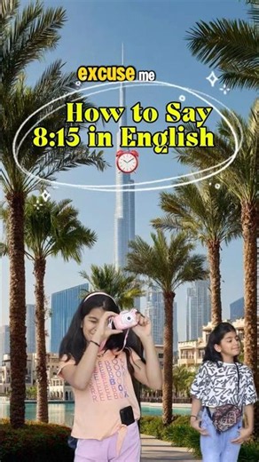 How to Say 8:15 in English ⏰ #learnenglish #vocabulary #shorts #kidslearning #spokenenglish #learn
