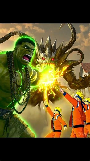 Hulk Meets Naruto - Epic Battle of Rage vs Nine-Tails!🔥🔥