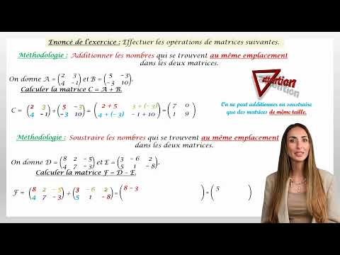 Additionner et soustraire des matrices