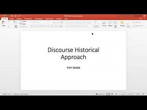 Discourse Historical Approach