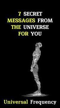 7 Secret Messages Form the Universe For You #emotionalhealing