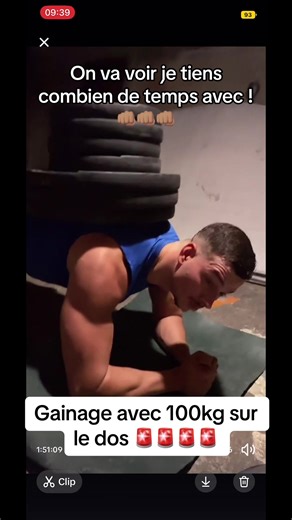 Gainage avec 100 kg sur le dos : défi absolu !