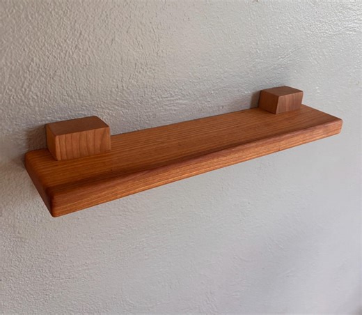 Solid Cherry Wood Floating Shelf – Minimalist Modern Wall Decor - Etsy