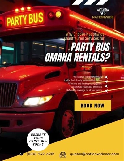 Why Choose Nationwide Chauffeured Services for Party Bus Omaha Rentals?