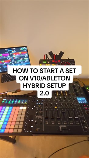 V10 TUTORIAL 2.0: Starting a set on the v10 & ableton hybrid set up #djmv10 #tutorial #djtips #RMX1000 #edutok