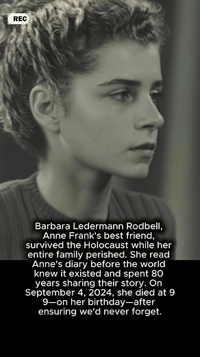 Barbara Ledermann Rodbell, Anne Frank's best friend, survived the Holocaust while her entire family perished. She read Anne's diary before the world knew it existed and spent 80 years sharing their story. On September 4, 2024, she died at 99—on her birthday—after ensuring we'd never forget. #Annefrank #Holocaust #BarbaraRodbell #NeverForget #History #Survivor #WWII #HolocaustRemembrance #TrueStory #HistoricalStory | Wonder Web