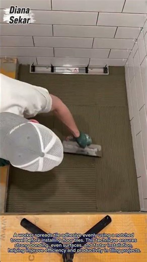 Perfect Tile Adhesive Spreading Technique | Fast Floor Tile Installation