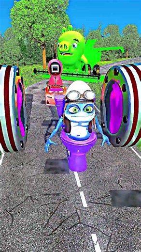 Green alien vehicle speeding down the lane! 👽 #AlienVehicle #LaneSpeed