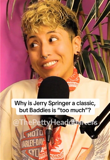 Maury and jerry springer could be messy, BUT ONCE we see baddies…suddenly it’s too much? This lowkey feels like a race thing, but who knows. It’s interesting that everyone else gets to be “GHETTO”without being called ghetto. 🤷🏾‍♀️ Tune in to new episode to comment your thoughts! Link is in my bio! . . . #baddies #jerryspringer #tvshow #fyp #realitytv