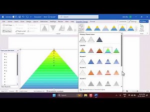 How to create a pyramid chart in word