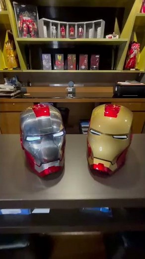 HEY! #JARVIS Voice Command Iron Man Helmet MK5 VS. MK7 #shorts