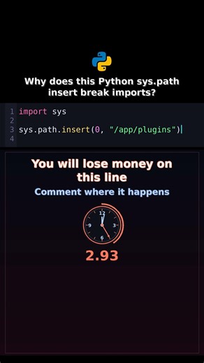 Why does this Python sys.path insert break imports? #pythonincident