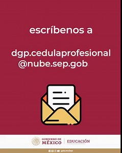 Si deseas realizar el trámite de expedición de tu #CédulaProfesional, te pedimos ponerte en contacto a través del siguiente correo. 👉 dgp.cedulaprofesional@nube.sep.gob.mx Seguimos dando citas, pero priorizando la salud de todas y todos. | Secretaría de Educación Pública