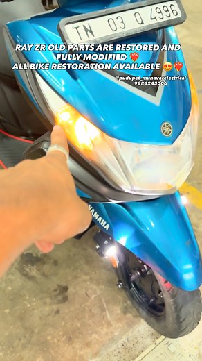 843K views · 21K reactions | RAY ZR OLD PARTS ARE RESTORED AND FULLY MODIFIED ❤️‍ ALL BIKE RESTORATION AVAILABLE ❤️‍ @pudupet_munavarelectricals 9884245006 #pudupet_munavarelectrical #ray #zr #old #yamaha #chennai #biker | munavar electricals | Facebook