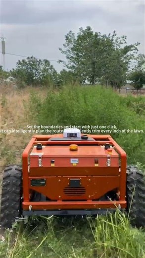 Remote-Controlled Lawn Mower Robot in Action | Smart & Effortless Grass Cutting
