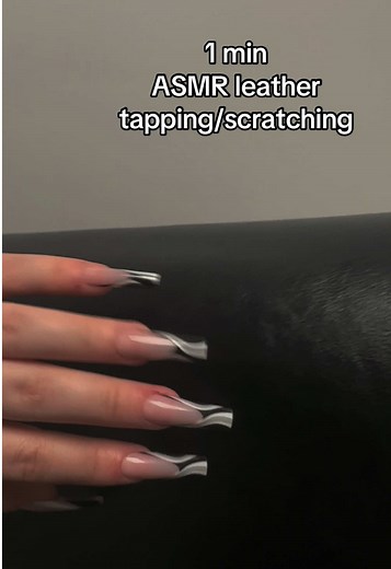 leather sounds r so crisp i luvvvv #asmr #fyp #sleep #tapping #scratch #relax #notalking #leather #sound