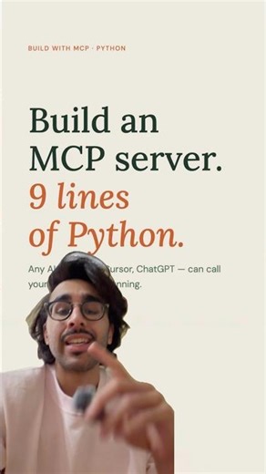 Build an MCP server with 9 lines of code.