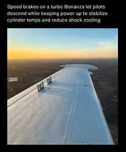 Why Pilots Add Speed Brakes to Turbo Bonanzas 🛩️ Turbo Bonanzas are fast, high-performance aircraft — sometimes too fast when it’s time to descend. That’s where speed brakes come in. Speed brakes allow pilots to: ✈️ Descend rapidly without increasing airspeed ✈️ Maintain safe engine temperatures in turbocharged aircraft ✈️ Meet strict ATC altitude restrictions more easily ✈️ Reduce workload during busy approaches ✈️ Avoid long, fuel-wasting “drag it out” descent In turbocharged planes like the 